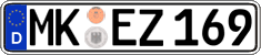 German license plate, Regular plates