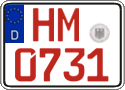 German license plate, Red license plates