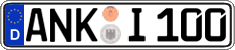 German license plate, Regular plates
