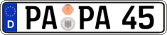 German license plate, Regular plates