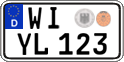 German license plate, Regular plates