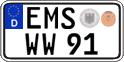 German license plate, Regular plates
