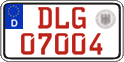 German license plate, Red license plates