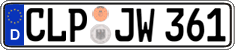German license plate, Regular plates