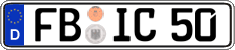German license plate, Regular plates