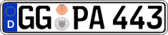 German license plate, Regular plates