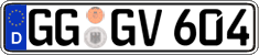 German license plate, Regular plates