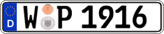 German license plate, Regular plates