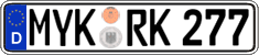 German license plate, Regular plates