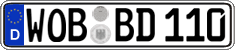 German license plate, Regular plates