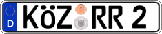 German license plate, Regular plates