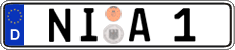 German license plate, Regular plates