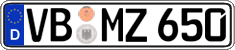 German license plate, Regular plates