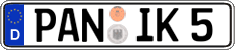 German license plate, Regular plates