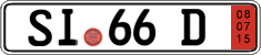 German license plate, Export transit plates