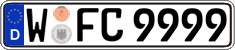 German license plate, Regular plates