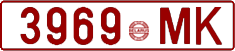 License plate Belarus, Cars (1992)