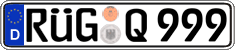 German license plate, Regular plates