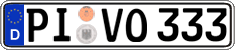 German license plate, Regular plates