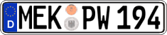 German license plate, Regular plates