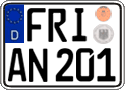 German license plate, Regular plates