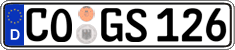 German license plate, Regular plates