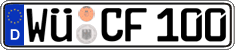 German license plate, Regular plates