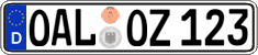 German license plate, Regular plates