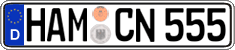 German license plate, Regular plates