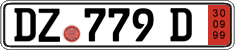 German license plate, Export transit plates