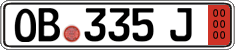 German license plate, Export transit plates