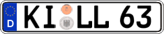 German license plate, Regular plates