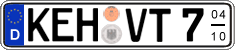 German license plate, Seasonal plates