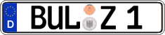 German license plate, Regular plates
