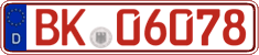 German license plate, Red license plates