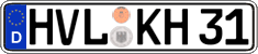 German license plate, Regular plates