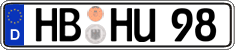 German license plate, Regular plates