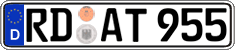 German license plate, Regular plates