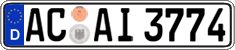 German license plate, Regular plates