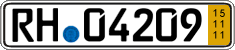 German license plate, Short-term transit plates