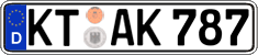 German license plate, Regular plates