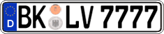 German license plate, Regular plates