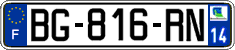 French license plate, SIV (ordinary)
