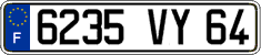 French license plate, FNI