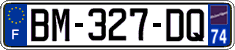 French license plate, SIV (ordinary)
