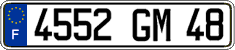 French license plate, FNI