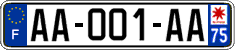 French license plate, SIV (ordinary)