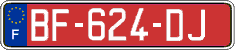 French license plate, SIV (free zones)