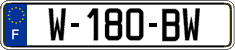 French license plate, SIV (garage)