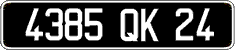 French license plate, FNI